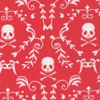 Punk Rock Skull Damask #2 - SALE! (MINIMUM PURCHASE 1 YARD)