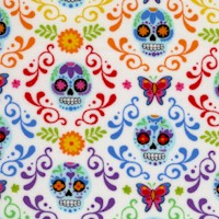 The Day of the Dead Mariposas on Ivory