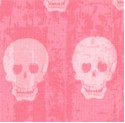 Geekly Chic - Rows of Pink Skulls on Pink