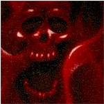 Skulls on Fire - Red - LTD. YARDAGE AVAILABLE (.25 YD.) MUST BE PURCHASED IN FULL