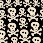 Gone Haunting - Small Scale Skulls and Crossbones by Sue Zipkin