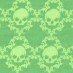 Witches Brew - Rows of Small-Scale Skulls in Green