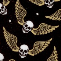 Flying Skulls on Black