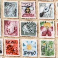 Postcard Garden - Colorful Postage Stamp Grid