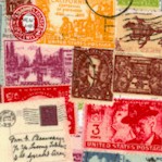 Air Mail/1930s - Packed Vintage Postage Stamps by Karen Rati