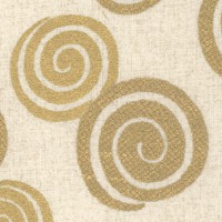 Hyakka Ryoran - Elegant Gilded Circle Swirls on Beige