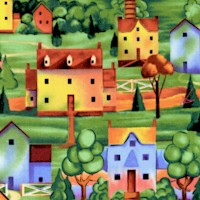 Angels Among Us - Colorful Village by Jim Shore