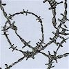 Headgear - Barbed Wire with Metallic Silver Highlights - LTD. YARDAGE AVAILABLE 
