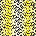 Visual Arts Simply Simpe Quilts Black and Yellow Dot Stripe by Ro Gregg