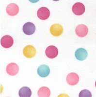 Rainy Day Duck - Tossed Colorful Dots on Ivory - SALE! (MINIMUM PURCHASE 1 YARD)