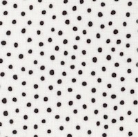 Black and White - Scattered Dots - SALE! (MINIMUM PURCHASE 1 YARD)
