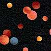 Hot Spots Floating Dot Coordinate on Black by Barbara Brackman