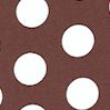 White Polka Dots on Chocolate Brown