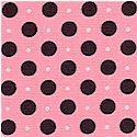 Cameo Appearances - Black and Metallic Silver Dots on Pink