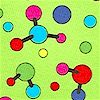 Baby Geniuses Grow Up - Molecule Dots on Lime Green