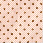 Lilly and Will - Cocoa Brown Polka Dot on Pink by Bunny Hill Designs