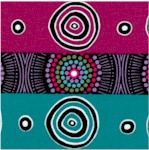 Desert Flowers - Aboriginal Stripe by Marie Elena Ellis