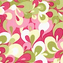 Emma - Retro Paisley in Pink, Green and Ivory by Michelle Scott