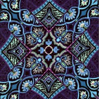 Nuance - Tile in Blue, Purple and Green by Paula Nadelstern
