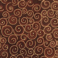 Spirals - Gilded Swirls on Chocolate Brown