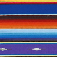 Fiesta - Colorful Southwestern Serape Stripe - Royal Blue