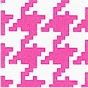 Bold Houndstooth in Pink and White - SALE! (1 YARD MINIMUM PURCHASE)