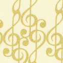 Concerto - Metallic Gold G Clefs on Cream