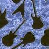 Electric Guitar Silhouettes on Royal Blue Texture