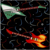 Rock Star Hero - Tossed Electric Guitars by Fresh Designs