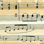 Musical Manuscript Vertical Stripe on Natural