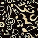 Perfect Pitch - Tossed Musical Notes and Symbols by Dan Morris - LTD. YARDAGE AVAILABLE (.25 YARD, p