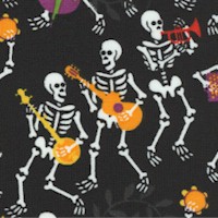 Musical Skeletons on Black