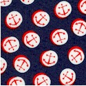 Tossed Anchor Buttons on Navy Blue - BACK IN STOCK!
