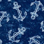 Sea - Etched Anchors on Blue