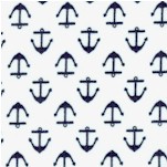 Sail Away - Mini Anchors in Navy Blue on Ivory