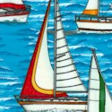 Seaport View - Colorful Sailboats