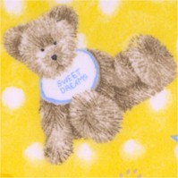 The Boyd Collection - Tossed Boyd Bears on Yellow FLANNEL