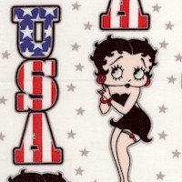 Red, White and Boop  - Patriotic Betty Boop on Red