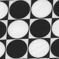 Op Art Reflections - Circles in Squares in Black and White