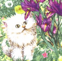 Garden Kitty Friends - Kitten Scenic by Giordano Studios