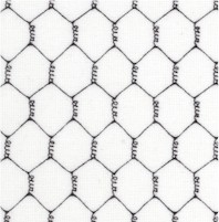 Fanciful - Black and White Chickenwire Fence by Renae Lindgren