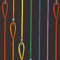 In the Dog House - Colorful Leash Vertical Stripe by Mark Hordyszynski - SALE! (MINIMUM PURCHASE 1 Y
