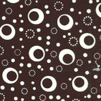 Black and White - Tossed Dots on Black - SALE!  (MINIMUM PURCHASE 1 YARD)