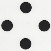 Polka Dots in Black on Ivory - SALE! (MINIMUM PURCHASE 1 YARD)