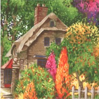 Garden House - LTD. YARDAGE AVAILABLE (.83 YD.; MUST BE PURCHASED IN FULL)