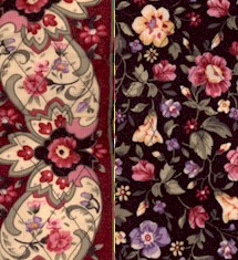 Reversible Quilted Vertical Floral Stripe - SALE! (MINIMUM PURCHASE 1 YARD)