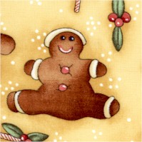 Peppermint Cottage Tossed Gingerbread Men and Lollipops by Diane Knott - SALE! (MINIMUM PURCHASE 1 Y