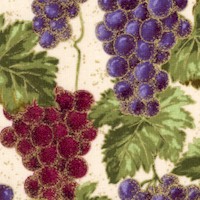 Nature’s Harvest - Elegant Gilded Grapevines on Cream #2