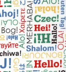 Our World - International Greeting Collage by Lori Whitlock