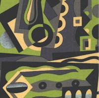 Jazz - Modern Shapes in Green by Kathy Hall
